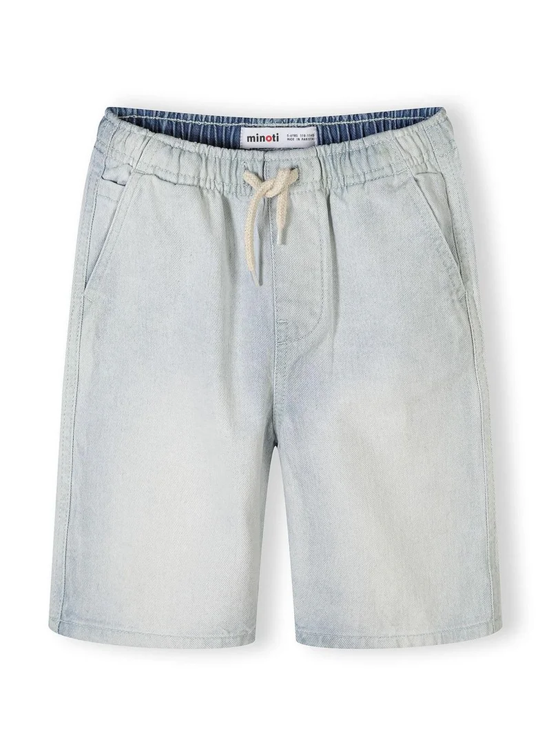 MINOTI Boys 2-pack pull on denim shorts light and classic blue